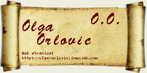 Olga Orlović vizit kartica